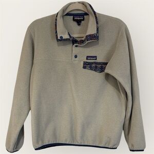 Patagonia Synchilla Cream Fleece Pullover Sweatshirt Size M